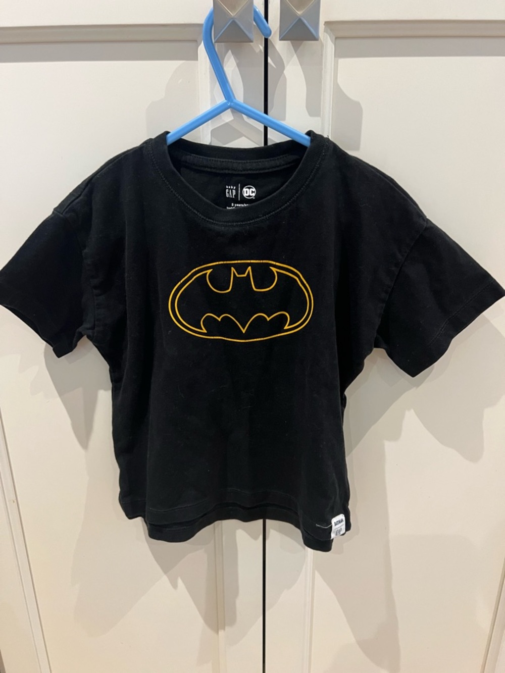 Gap 3t Batman Logo Black Tee - Yellow Logo